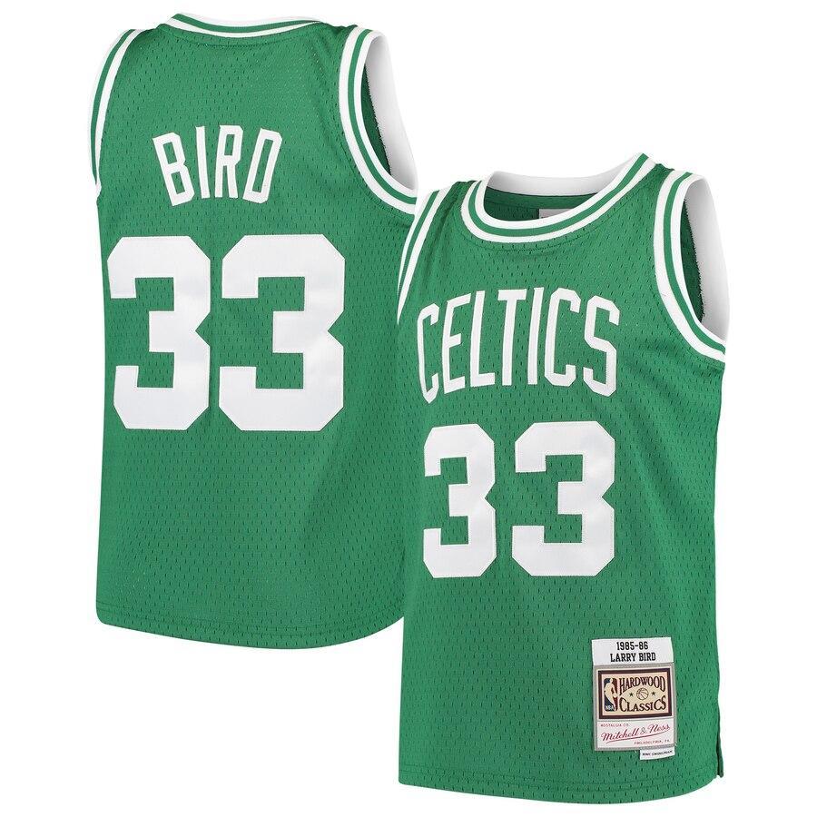 Larry Bird Boston Celtics Youth Hardwood Classics Swingman Throwback Jersey – Kelly Green