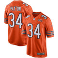 Men's Chicago Bears Walter Payton Orange 100th Season Retired Game Jersey