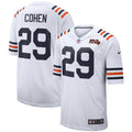Men's Chicago Bears Tarik Cohen White 2019 100th Season Alternate Classic Player Game Jersey