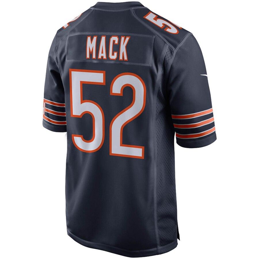 Men's Chicago Bears Khalil Mack Navy 100th Season Game Jersey