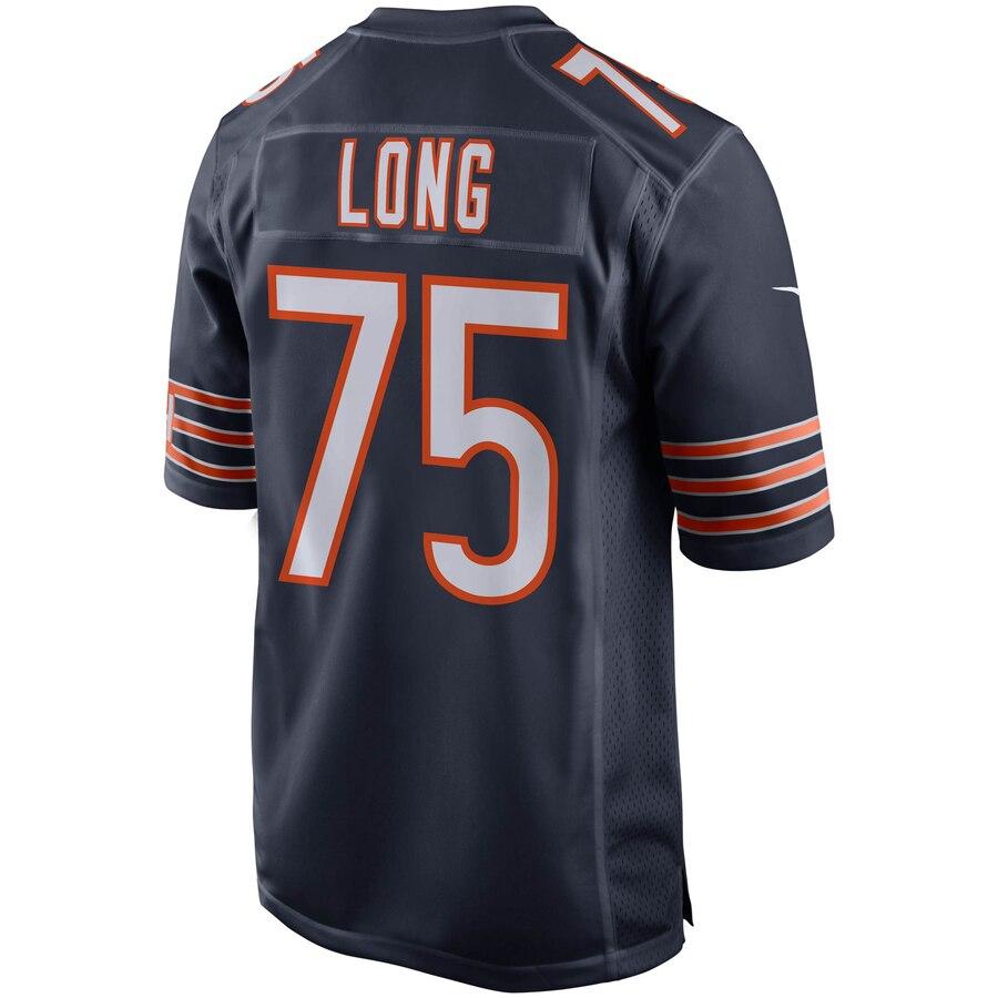 Men's Chicago Bears Kyle Long Navy 100th Season Game Jersey