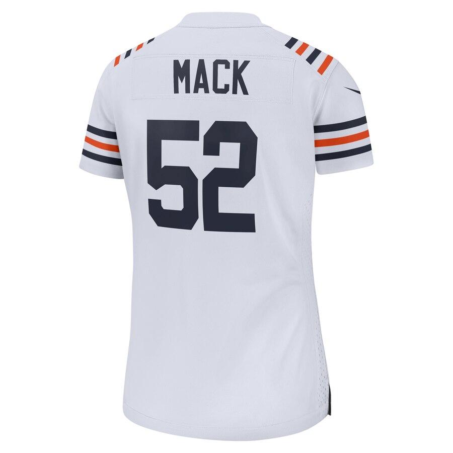 Women's Chicago Bears Khalil Mack White 2019 100th Season Alternate Classic Game Jersey