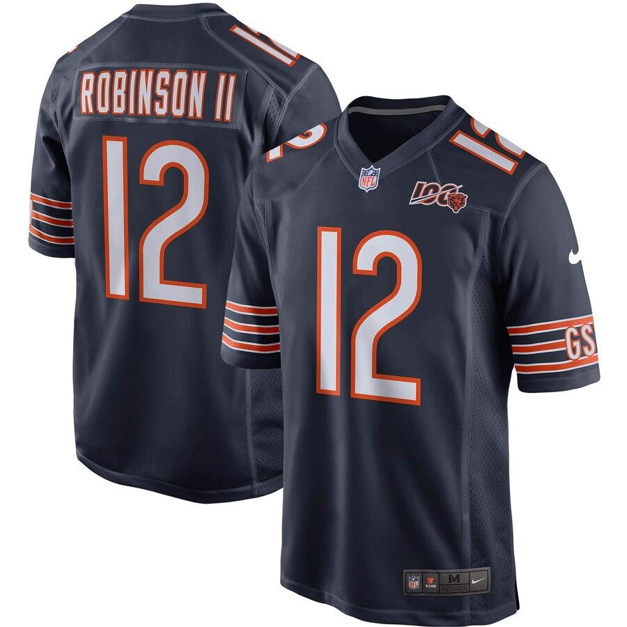 Men's Chicago Bears Allen Robinson Navy 100th Season Game Jersey