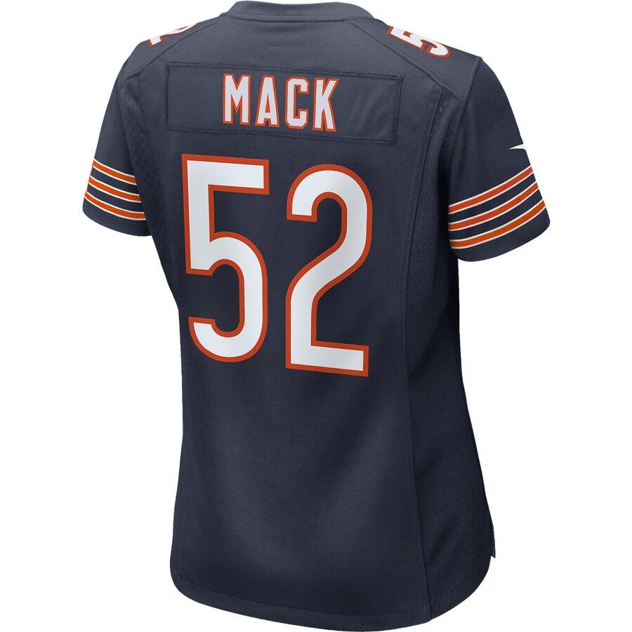 Women's Chicago Bears Khalil Mack Navy 100th Season Game Jersey