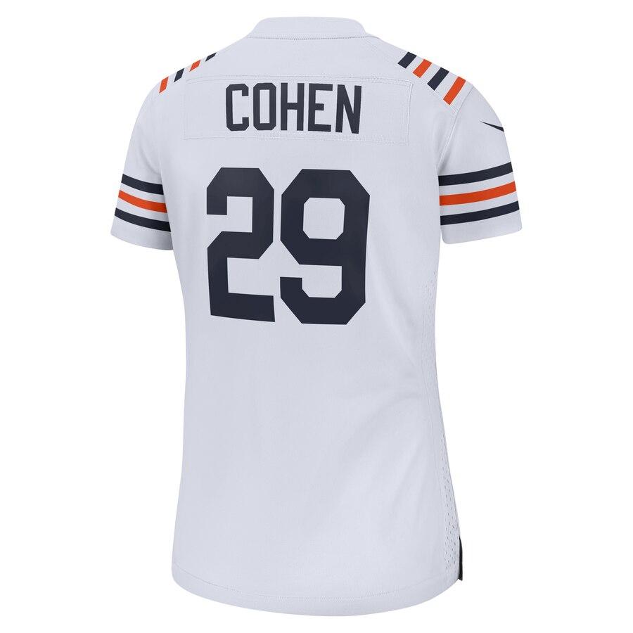 Women's Chicago Bears Tarik Cohen White 2019 100th Season Alternate Classic Game Jersey