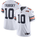 Men's Chicago Bears Mitchell Trubisky White 2019 100th Season Alternate Classic Limited Jersey
