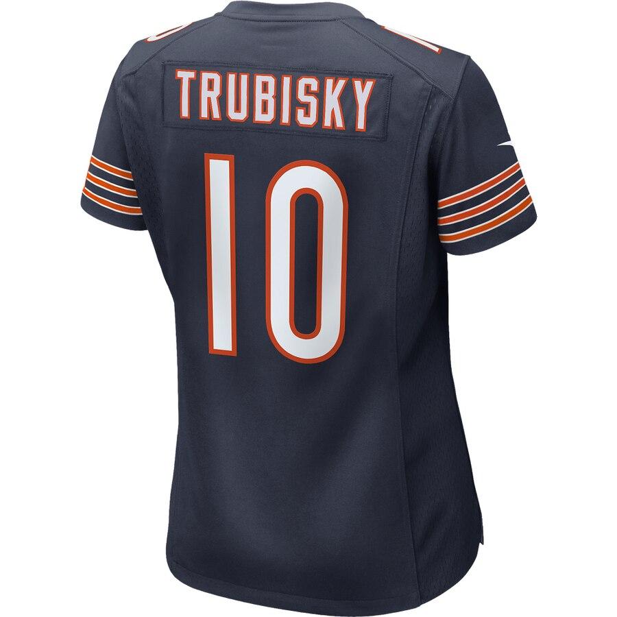 Women's Chicago Bears Mitchell Trubisky Navy 100th Season Game Jersey