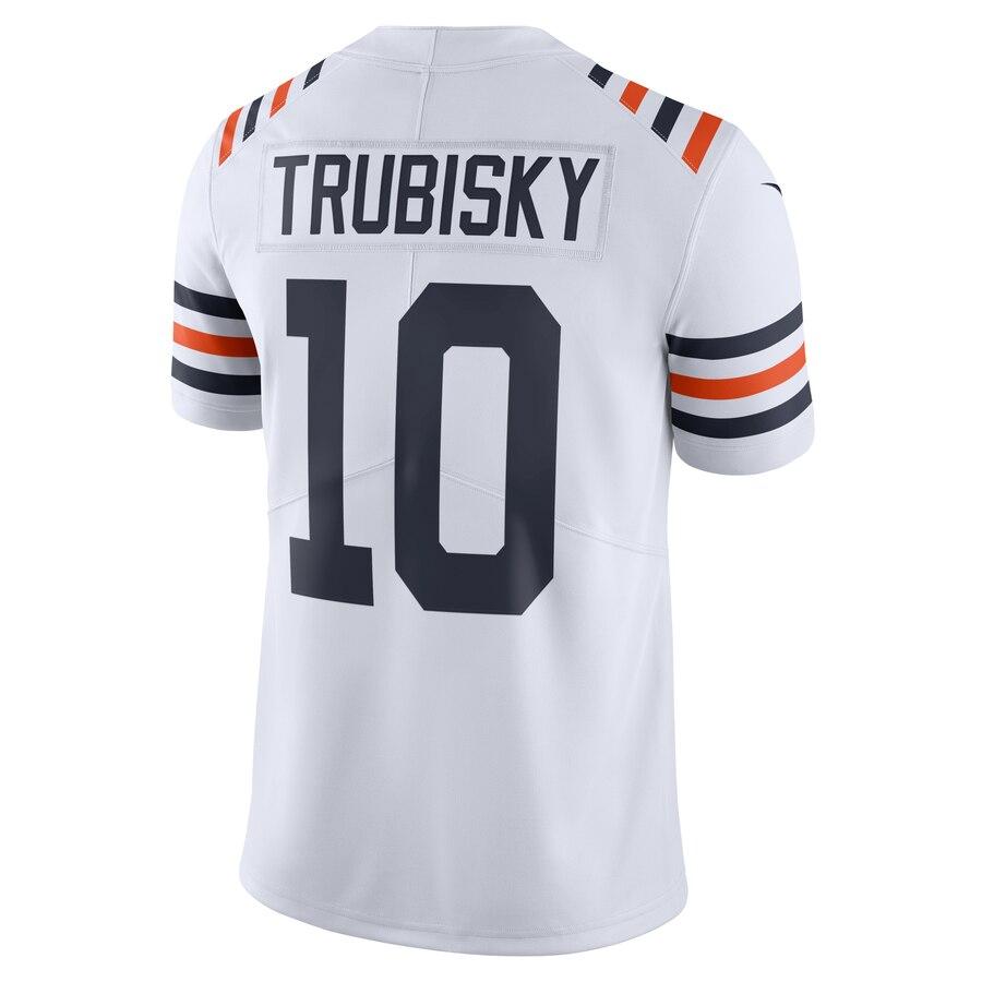 Men's Chicago Bears Mitchell Trubisky White 2019 100th Season Alternate Classic Limited Jersey