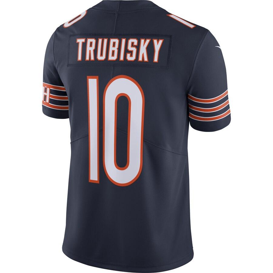 Men's Chicago Bears Mitchell Trubisky Navy NFL 100th Season Limited Jersey