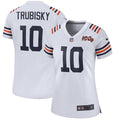 Women's Chicago Bears Mitchell Trubisky White 2019 100th Season Alternate Classic Game Jersey