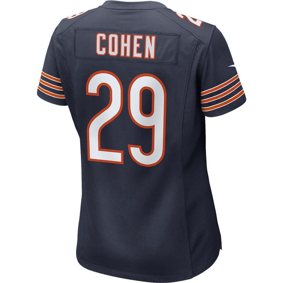 Women's Chicago Bears Tarik Cohen Navy 100th Season Game Jersey