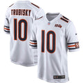 Men's Chicago Bears Mitchell Trubisky White 100th Season Game Jersey