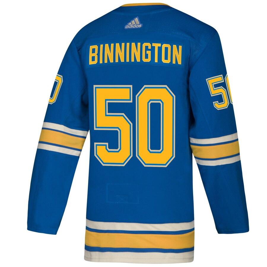 Binnington St. Louis Blues Blue 2019 Stanley Cup Champions Alternate Authentic Player Jersey