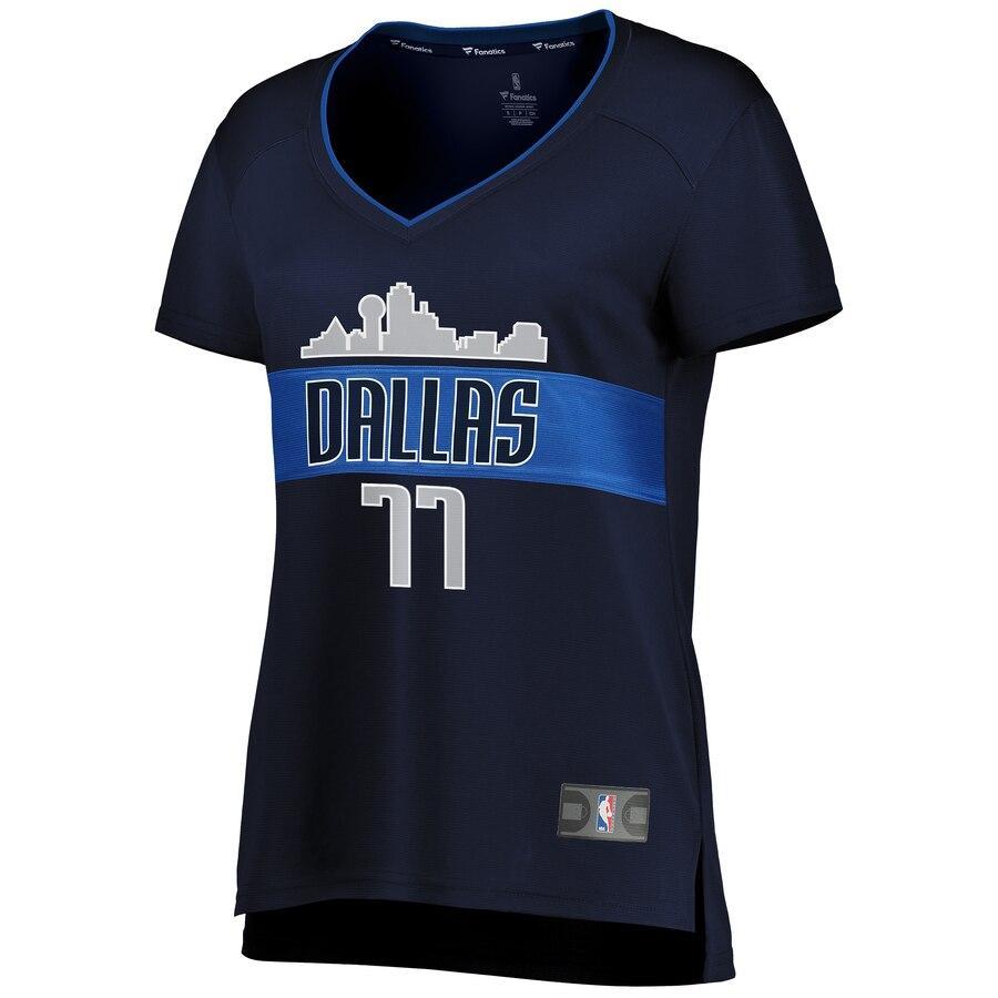 Luka Doncic Dallas Mavericks Women's Fast Break Replica Jersey - Statement Edition – Navy